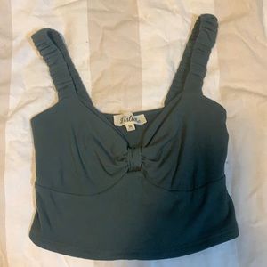 Olive green cropped tank